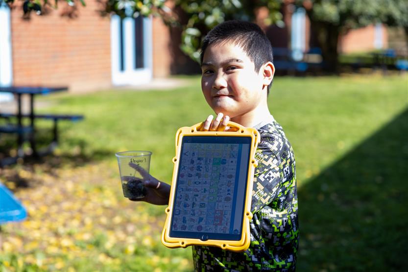 Students plant seeds